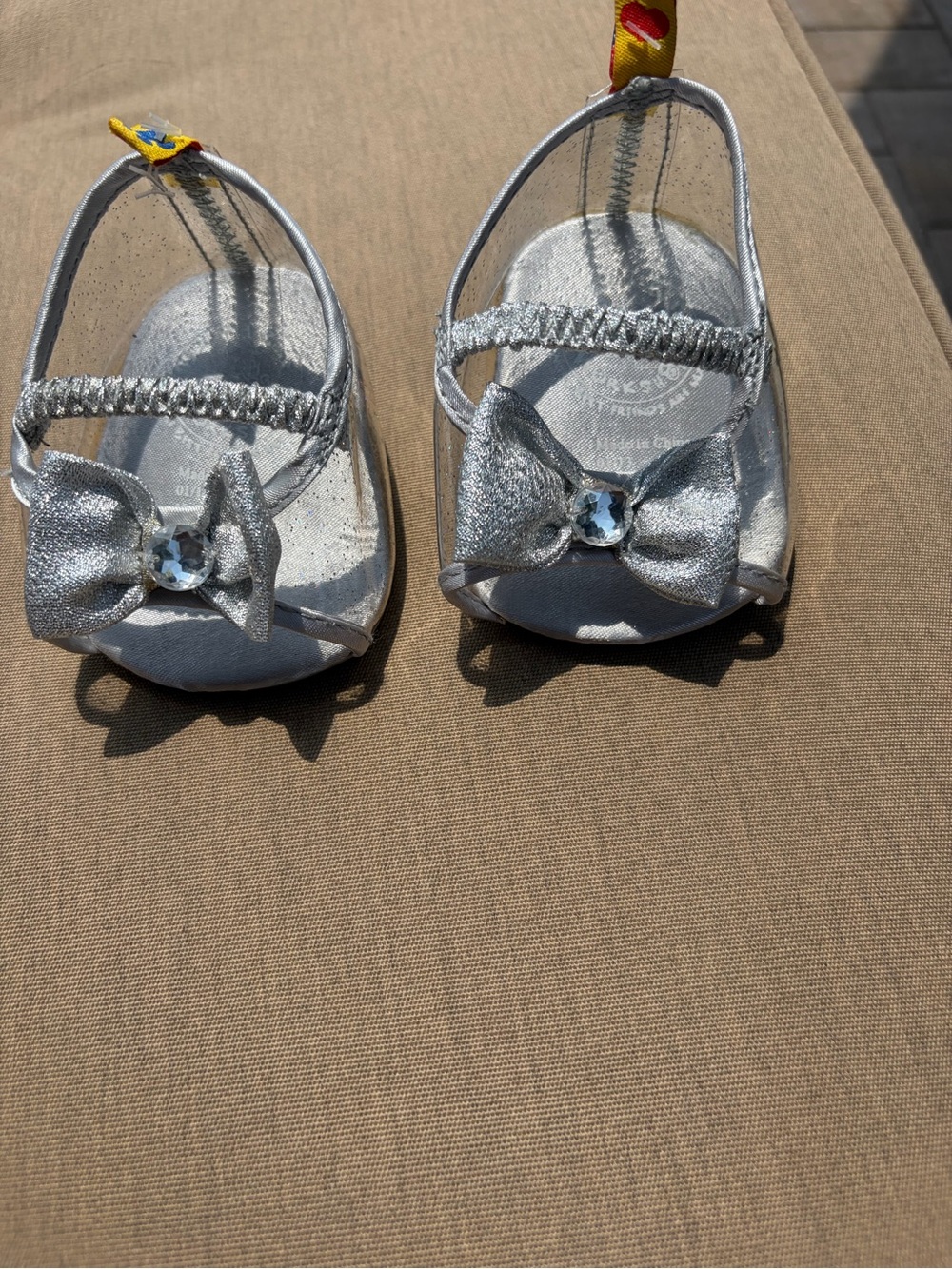 Build A Bear Silver Bow high heels  - Sparkle Dress Shoes